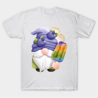 Chillin' with Gnomies: A Frosty Popsicle Adventure (Blueberry/Black) T-Shirt